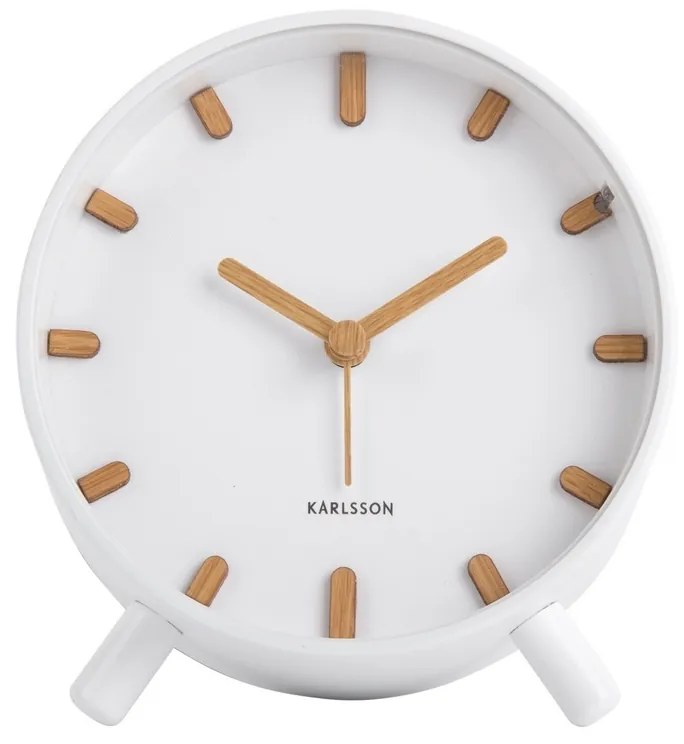 Karlsson 5943WH dizajnový budík 11 cm