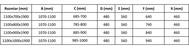 Mexen Apia, sprchový kút s posuvnými dverami 110 (dvere) x 70 (stena) cm, 6mm číre sklo, chrómový profil, 840-110-070-01-00