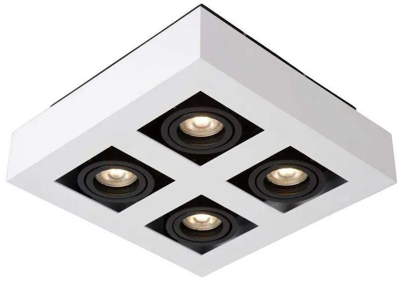 Lucide 09119/21/31 XIRAX - Stropné bodové osvetlenie - LED stmievanie do teplej farby - GU10 - 4x5W 2200K / 3000K - biela