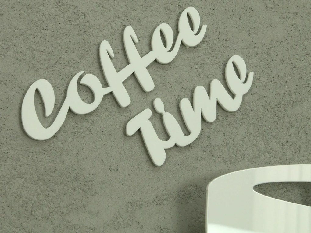 Nástenné hodiny Coffee biele
