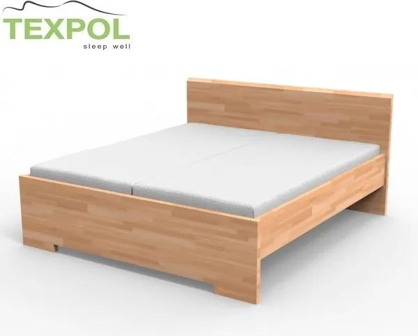 TEXPOL Luxusná masívna posteľ MONA Veľkosť: 210 x 170 cm , Materiál: BUK morenie orech
