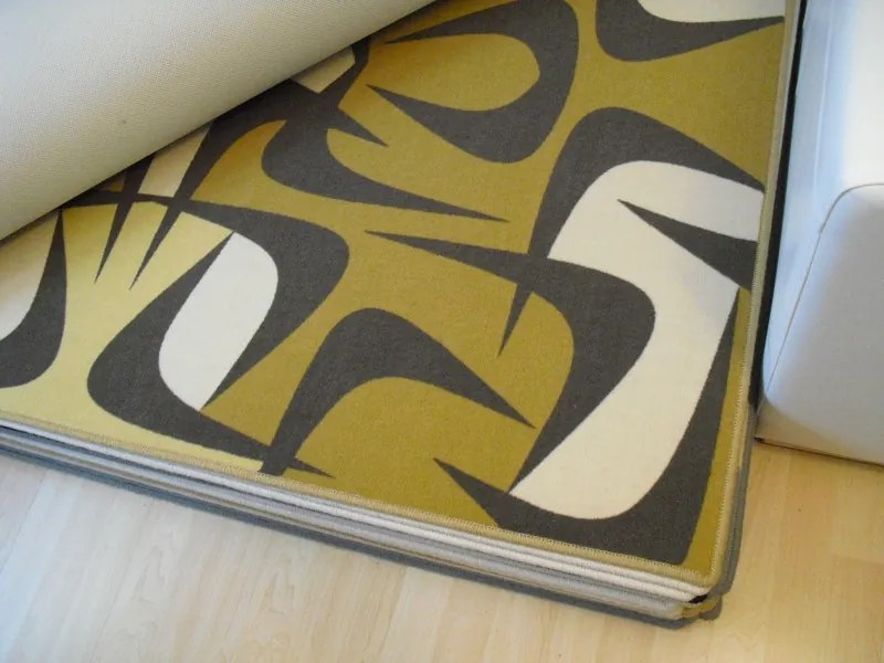 GDmats, Dizajnový kusový koberec Concentrations, 130x170, žltá, chodba / predsieň