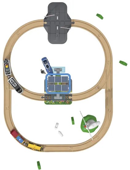 Playtive Drevená železnica (obnoviteľné zdroje energie)  (100367608)
