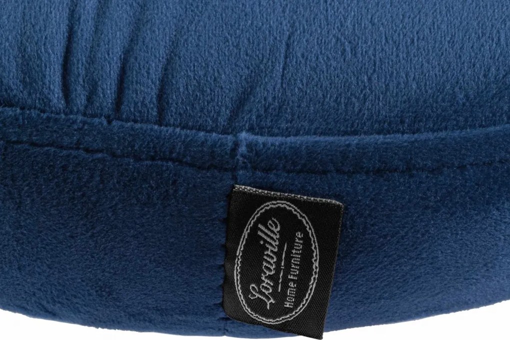 Barová stolička Ponte - zamat, chróm rám - Modrá