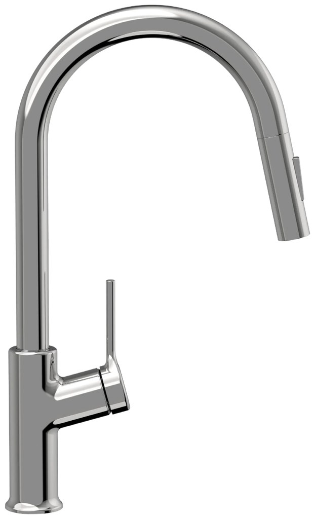 Invena Farsala, drezová batéria s výsuvnou 2-funkčnou výlevkou h-433, chrómová, INV-BZ-40-U01-S