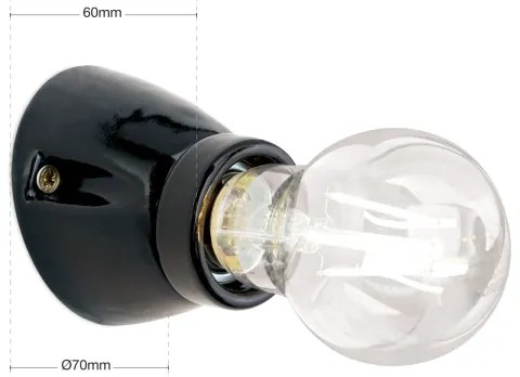 Orion - Nástenné svietidlo FROST 1xE27/60W/230V čierne