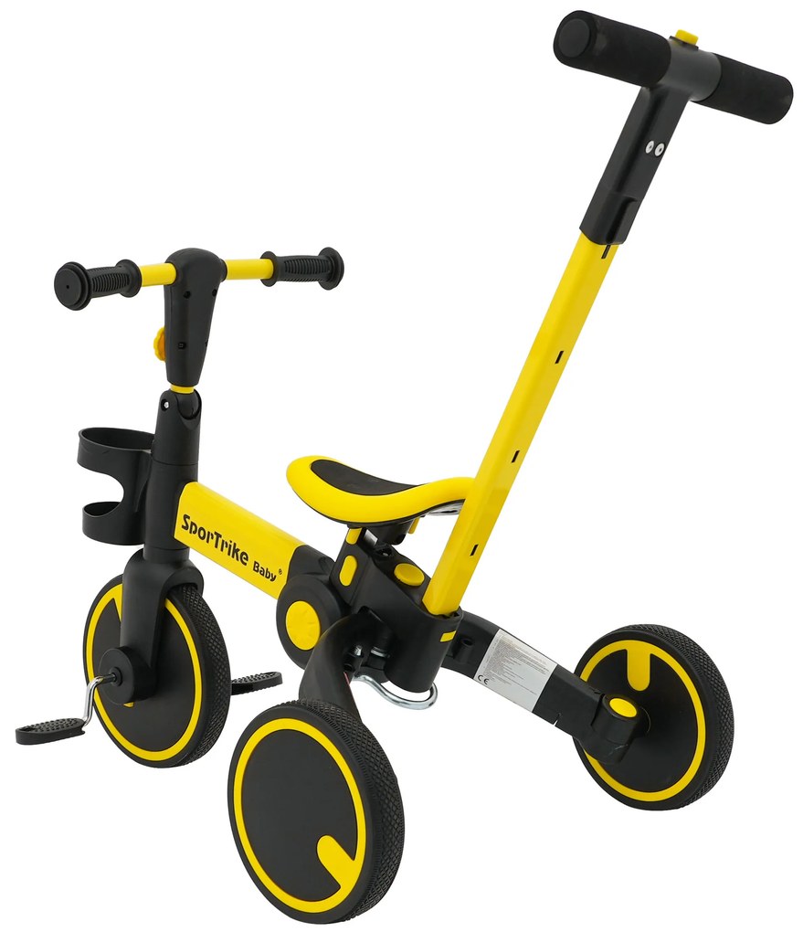 Odrážadlo Happy Bike 3v1 Sportrike ZSP.B68 - žlté