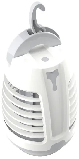 LED Prenosná nabíhacia lampa s lapačom hmyzu LED/5W/1800 mAh IPX4 biela/šedá