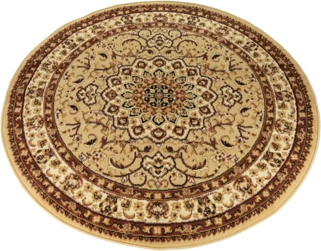 TA Koberec F740A SVETLO BÉŽOVÉ KOLESO ATLAS PP Rozmer: 160x160 cm