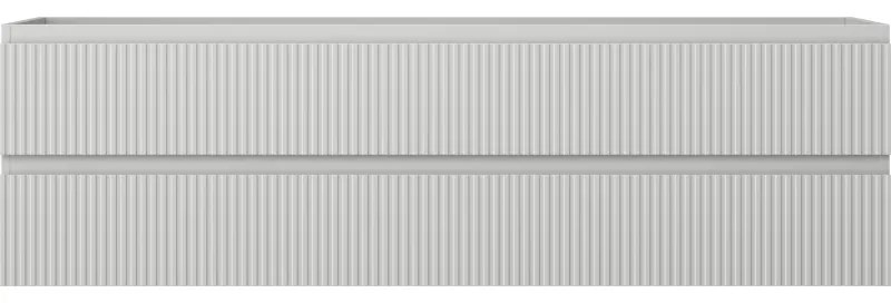 Mexen Rivel, kúpeľňová skrinka 160 cm, 2 zásuvky, drážkovaná, sivá matná, 91A20-16047-2-BFF62