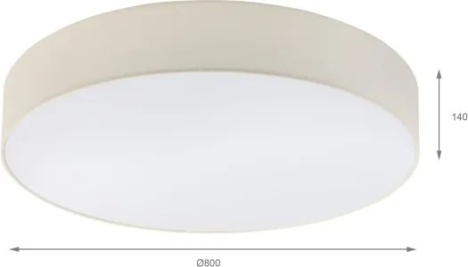 Brilagi - LED stropné svietidlo SIRIJA 6xE27/15W/230V, priemer 80 cm, krémové
