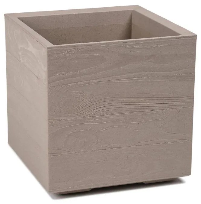 Kvetináč UH 390x390 mm KARO ECO COFFEE DESKA latte výška 394 mm na kolieskach KLC