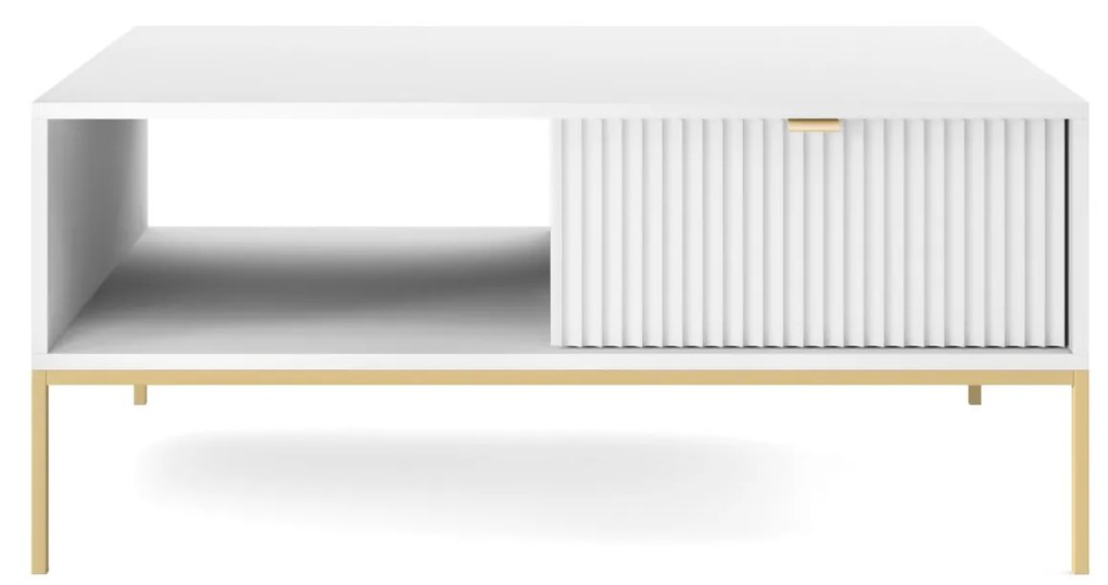 Konferenčný stolík Nova 104 cm biely/zlatý