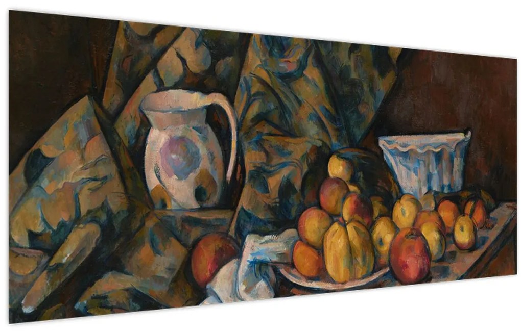 Obraz - Paul Cézanne, Still Life with Apples and Peaches, reprodukcia (120x50 cm)