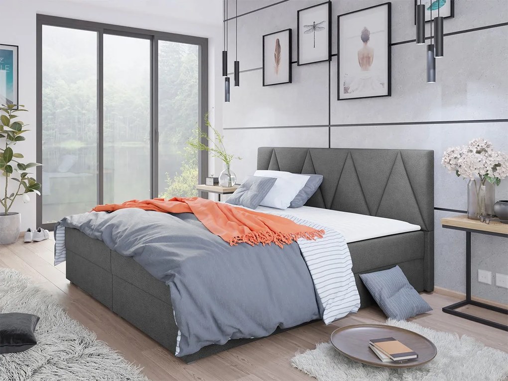 Kontinentálna posteľ Derisio 3, Rozmer postele: 180x200, Dostupné poťahy: Rico 01