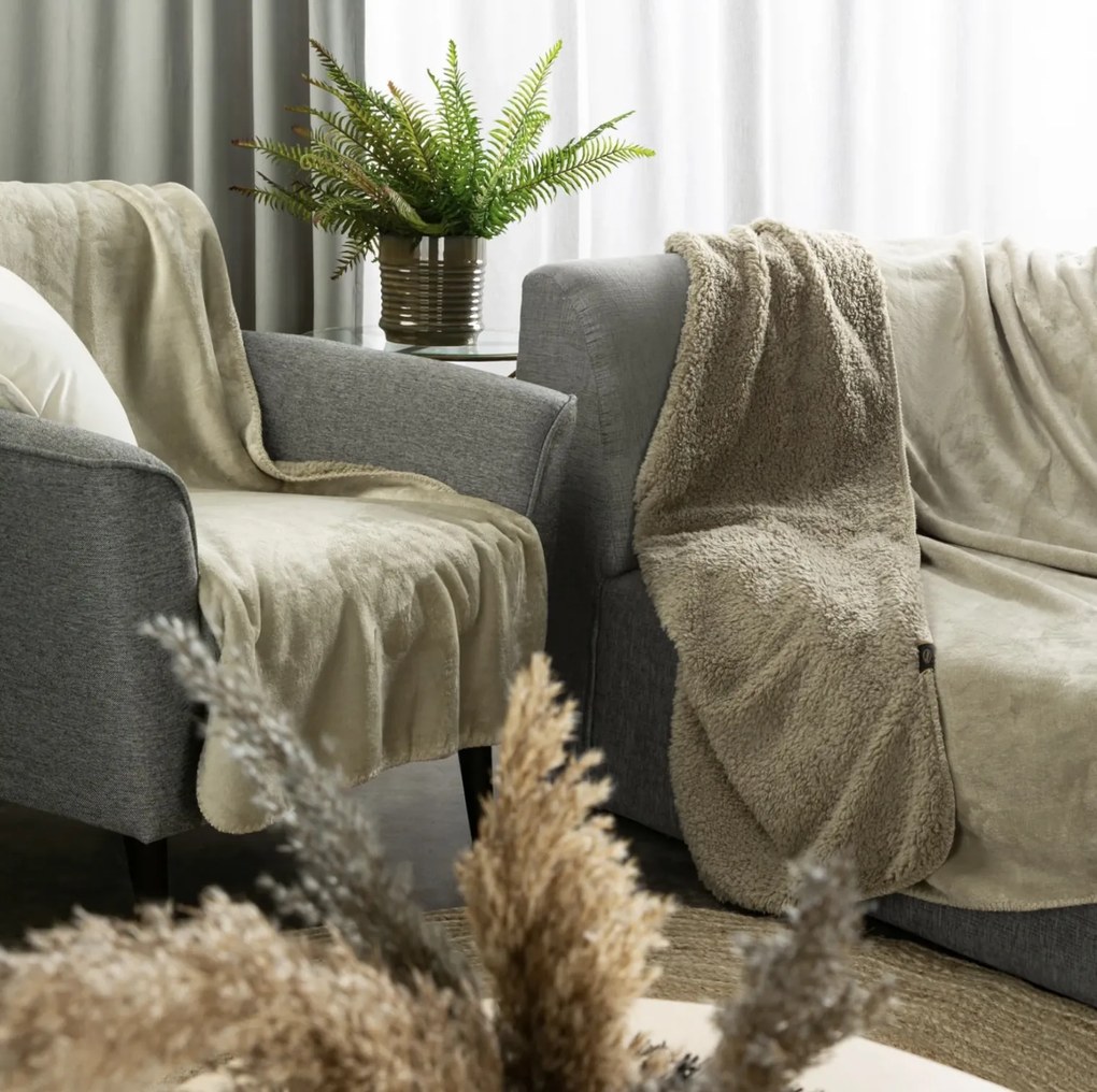 Deka Tedy Béžová 200x220 cm – extra mäkká a hrejivá deka z mikroplyšu