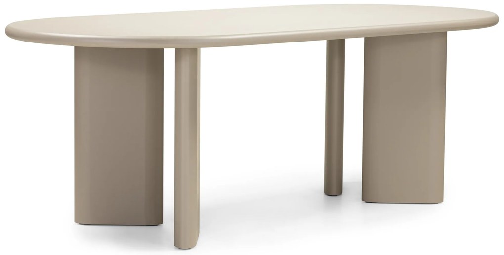 Jedálenský oválny stôl Lima 220 cm tmavobéžový