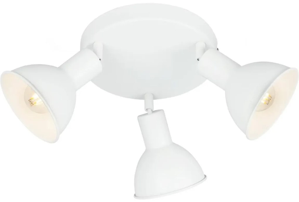 Briloner 2674-036 - Bodové svietidlo RETRO 3xE14/25W/230V biela