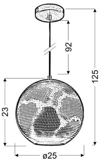 Luster na lanku SFINKS 1xE27/60W/230V
