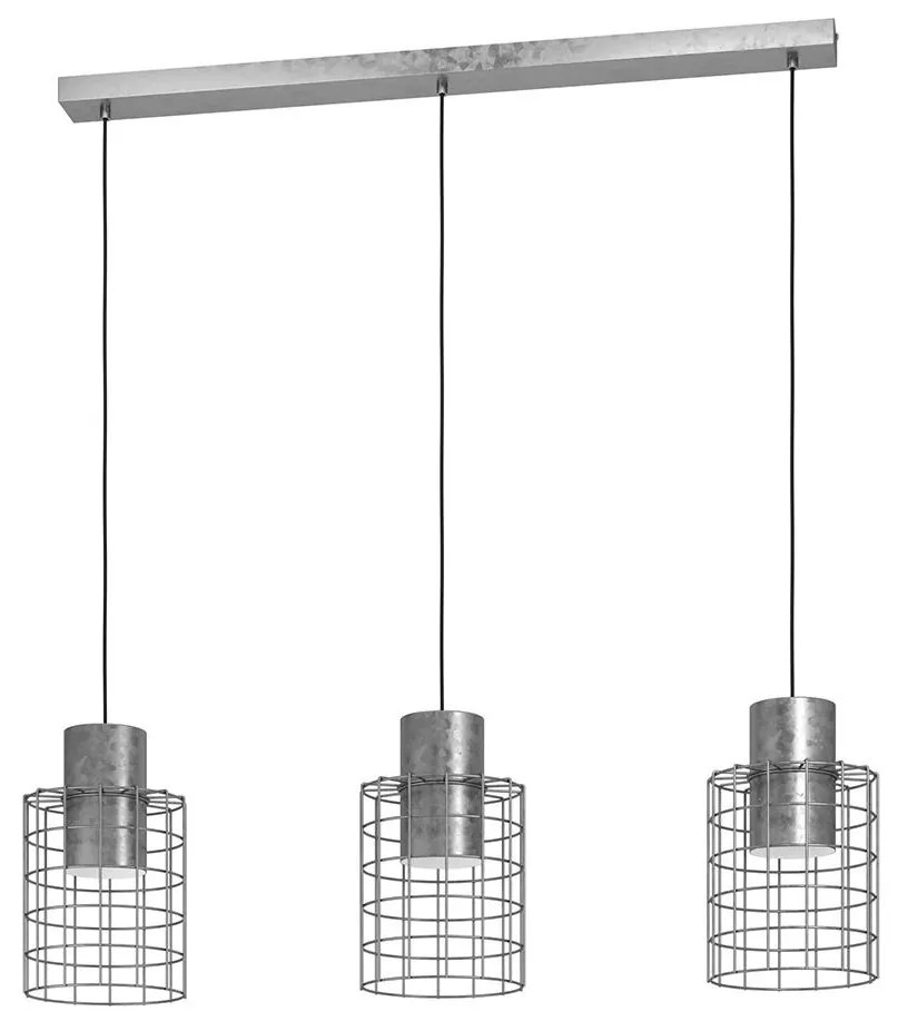 Eglo 43648 - Luster na lanku MILLIGAN 3xE27/40W/230V strieborná