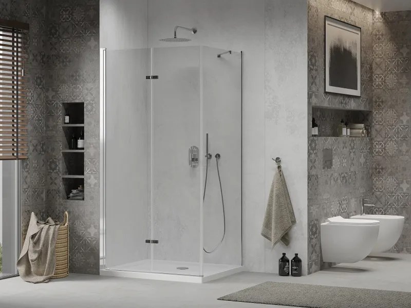 Mexen Lima sprchovací kút 110x90cm, 6mm sklo, chrómový profil - číre sklo + Slim sprchová vanička - 856-110-090-00-00-4010