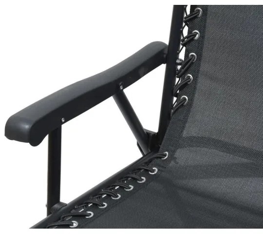 Skladacia záhradná stolička čierna