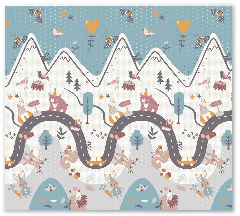 Vzdelávacia skladacia penová podložka 200 x 180 x 1 cm Nukido NK-340