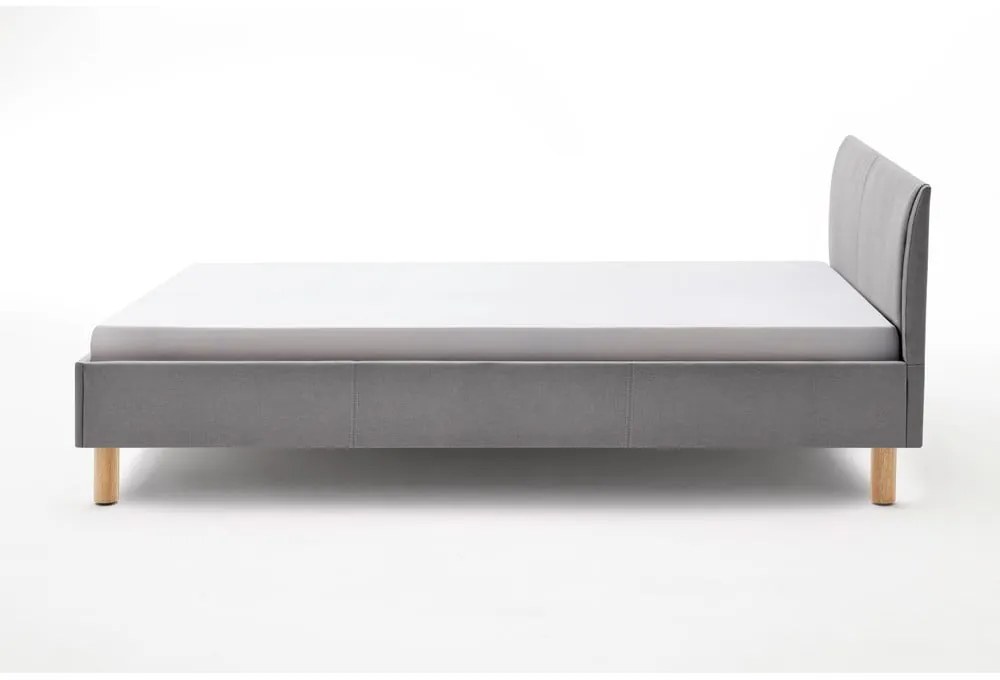 Svetlosivá čalúnená jednolôžková posteľ bez roštu 120x200 cm Lena – Meise Möbel