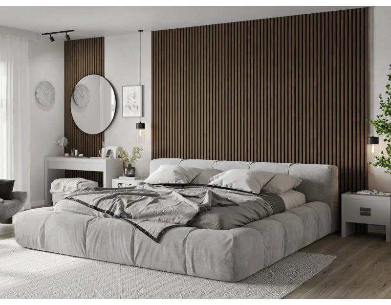 Mexen Lam-F, akustické stenové lamely 275 × 30 cm, plstený podklad 8 mm, technická dyha, orech kakaový, S105-275307-3015-018