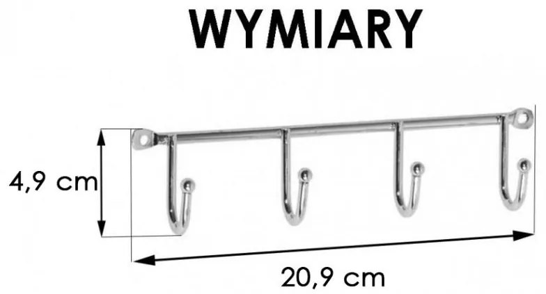 Erga príslušenstvo, 4-háčik na uteráky, chrómová, ERG-YKA-E.WK4
