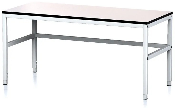 Nastaviteľný dielenský stôl MECHANIC II, 1600x700x745-985 mm, nastaviteľné podnožie