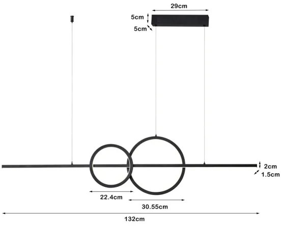 Immax NEO 07236L - LED Stmievateľný luster LITE RONDAS LED/56W/230V Tuya + DO