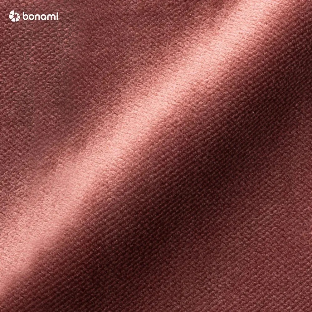 Ružová zamatová rozkladacia rohová pohovka (pravý roh) Lofty Lilly – Miuform