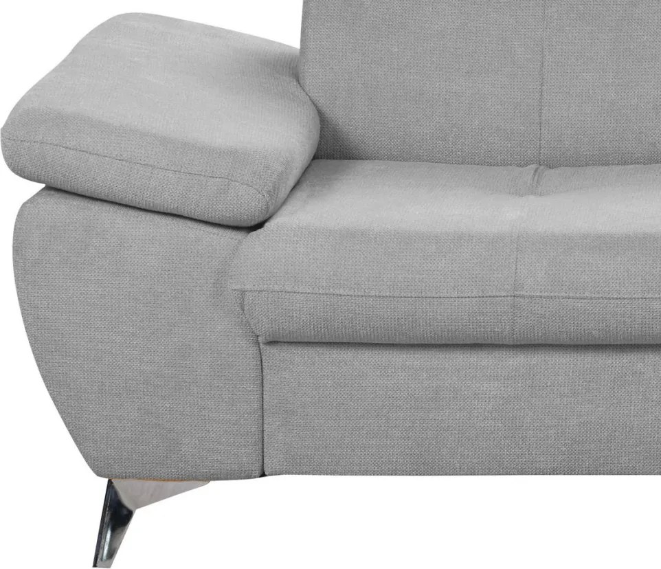 Dvojsedák Gisele, svetlo šedá látka