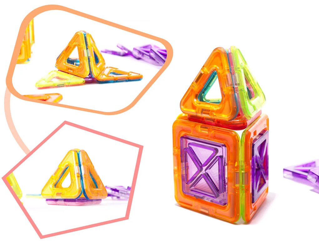 KIK KX9679 Magnetická stavebnica Magical Magnet - 20 dielov