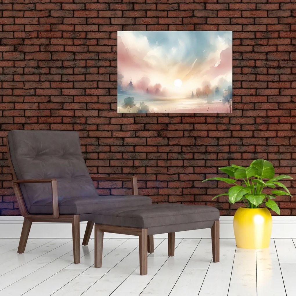 Sklenený obraz - Elegantná krajina (70x50 cm)