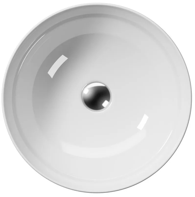 GSI GSI, PURA keramické umývadlo na dosku, priemer 42 cm, biela lesk ExtraGlaze, 885111