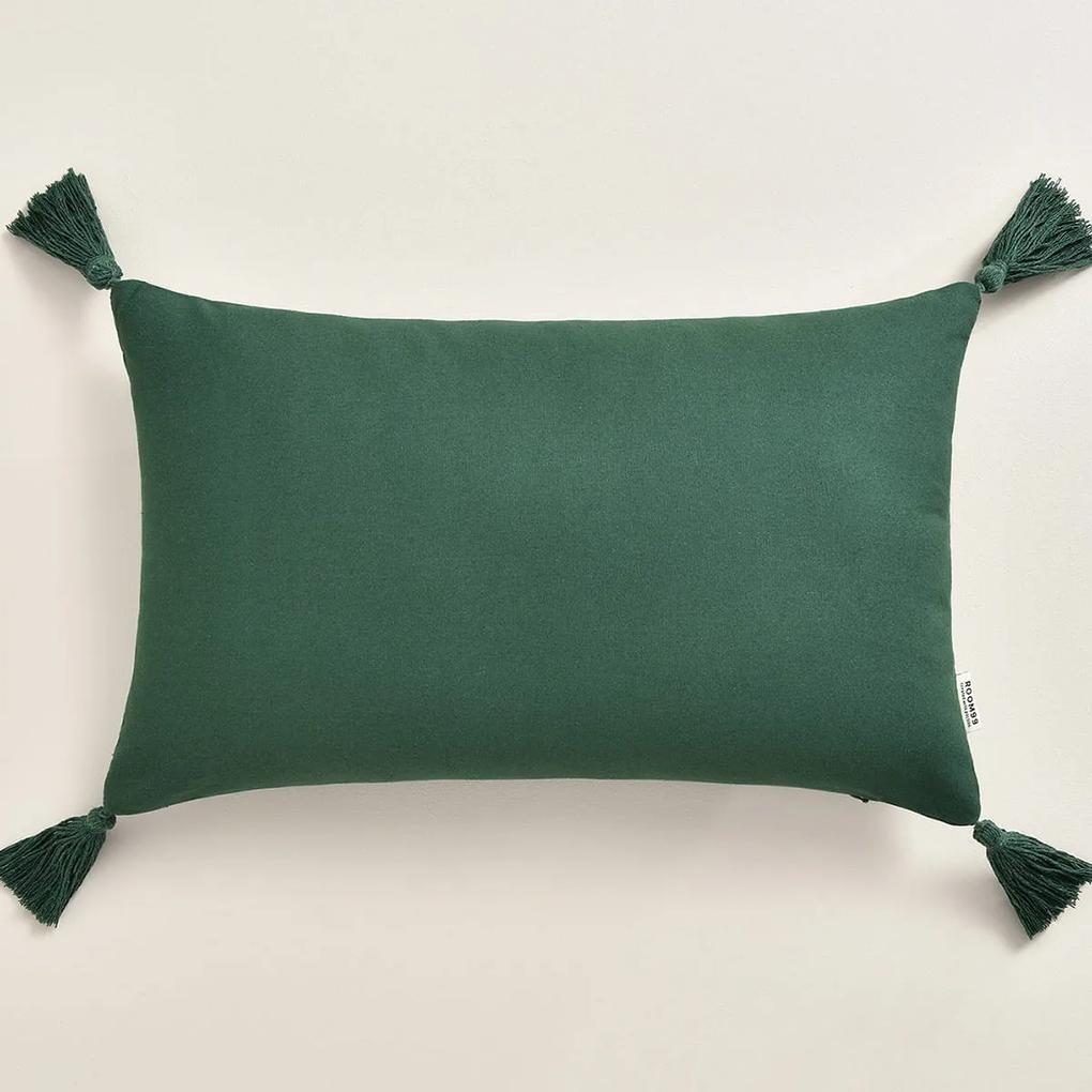 Room99 Dekoračná obliečka so strapcami Soul Bavlna Farba: Zelená, Veľkosť: 30 x 50 cm