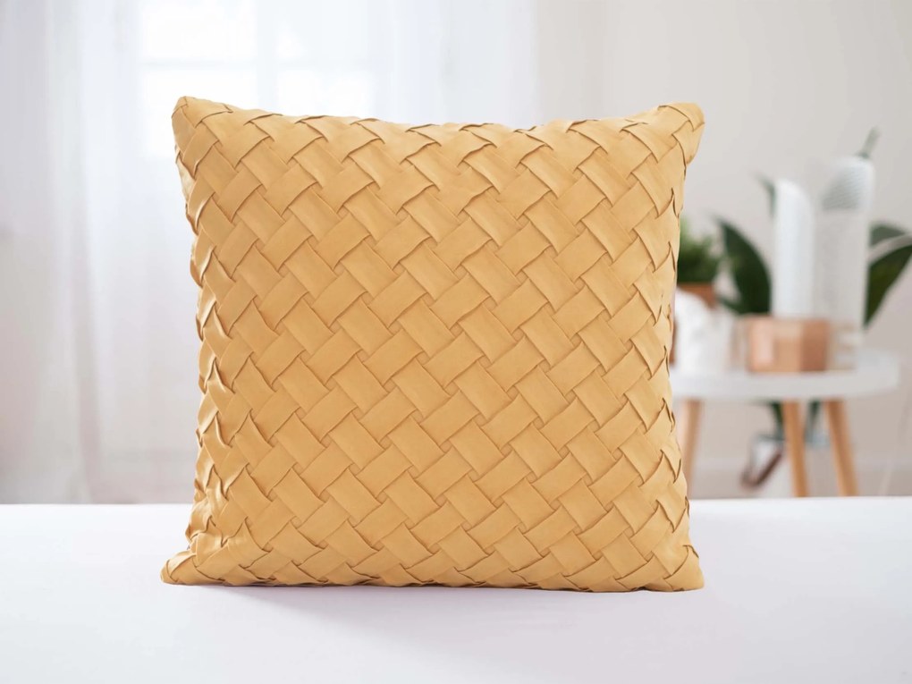 Obliečka na vankúš 45 × 45 cm - Felipe horčicová