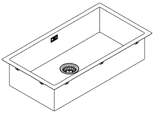 GROHE 31580SD1 - Kuchynský drez K700 864 × 464 mm nerezová oceľ