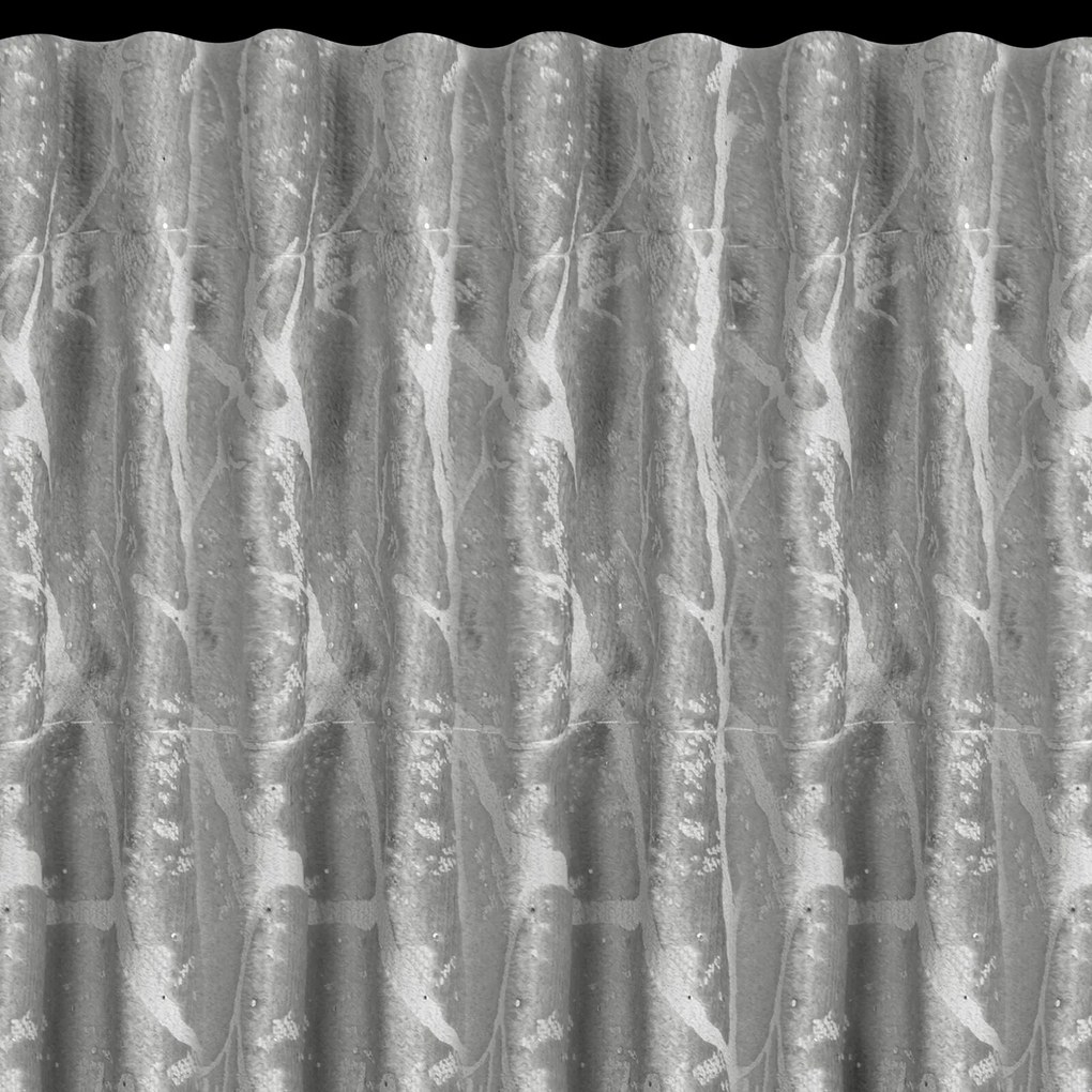 ZÁVES NA PÁSKE AMINA 140X270 CM STRIEBORNÁ