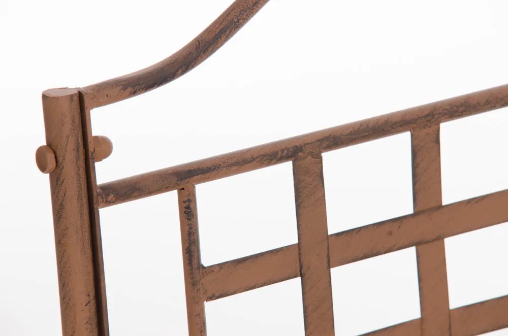 Kovová stolička Lotta s područkami - Hnedá antik