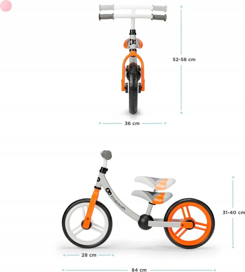 KINDERKRAFT 2WAY NEXT – detský balančný bicykel Blue Sky | Od 2 rokov