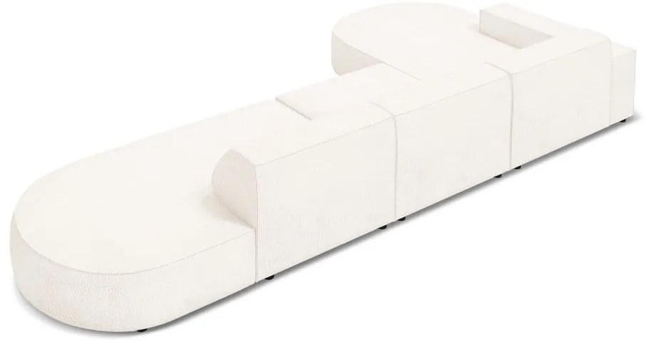 Béžová rohová pohovka z textílie bouclé (ľavý roh) Jodie – Micadoni Home