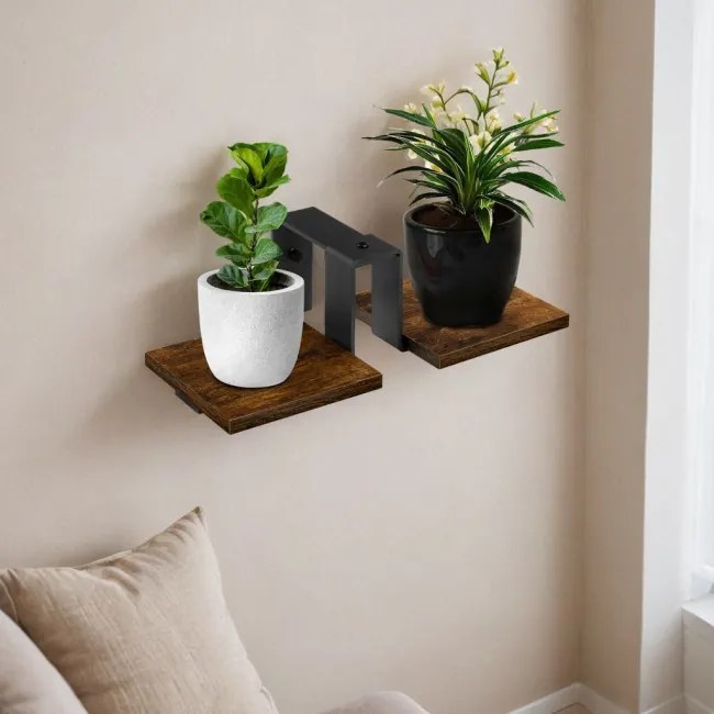 Nástenný stojan na kvety FERNANDO RUSTIC dub