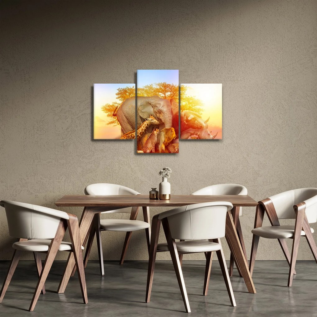 Obraz afrických zvieratiek (90x60 cm)