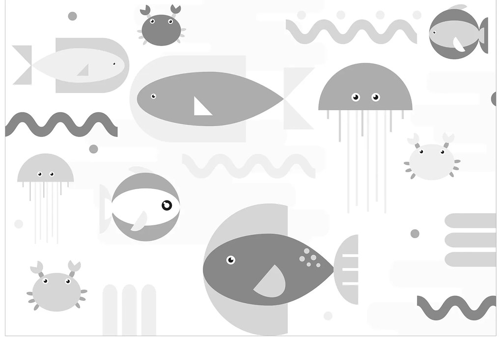 Artgeist Fototapeta - Geometric Fish - Third Variant Veľkosť: 100x70, Verzia: Standard