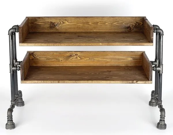 Stojan na topánky BORU 50x90 cm čierna/smrek