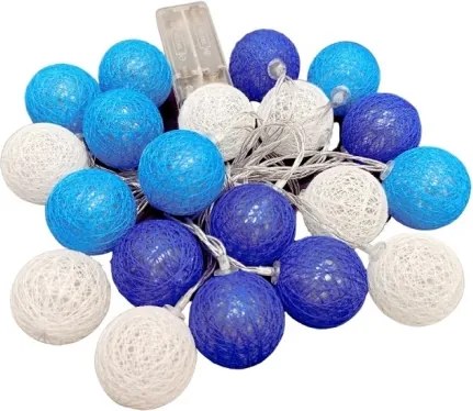 Dekoratívne svetlá modrobiele 20LED 3m