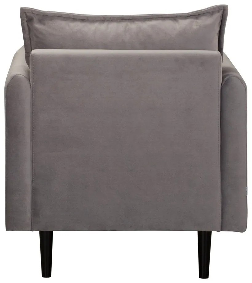 Sivé zamatové kreslo Juli – Ropez